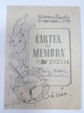 CARTEA DE MEMBRA - UNIUNEA FEMEILOR DEMOCRATE DIN RPR - 1952