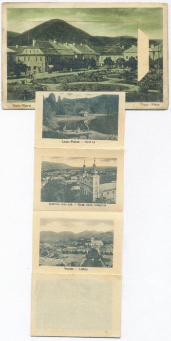 2967 - BAIA-MARE, leporello - old postcard + 10 mini photocards - unused