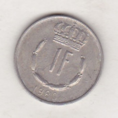 bnk mnd Luxemburg 1 franc 1980