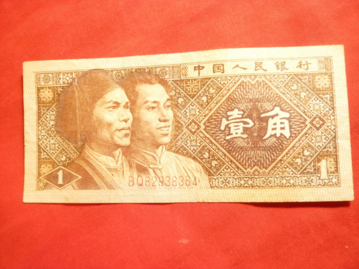 Bancnota 1 Jiao China , cal. medie