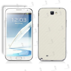 Samsung N7100 Galaxy Note 2 folie de protectie 3M DI-NOCcarbon alb (incl. folie ecran) foto