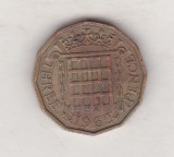 Bnk mnd Marea Britanie Anglia 3 pence 1962, Europa