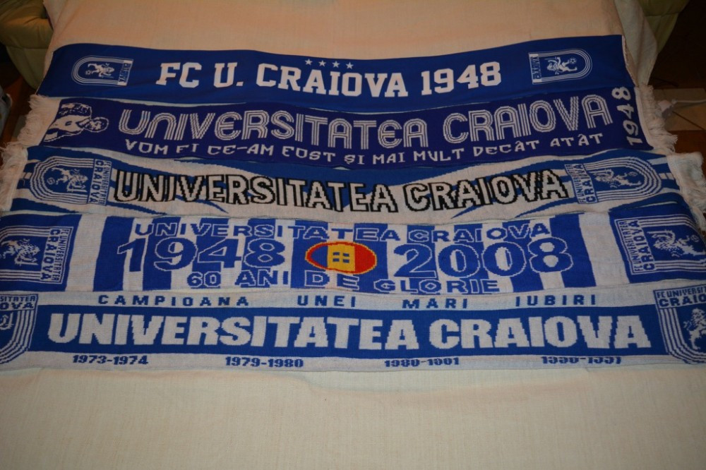 LOT 5 FULARE FC UNIVERSITATEA CRAIOVA , ORIGINALE, STARE FOARTE BUNA !!  COLECTIE | arhiva Okazii.ro
