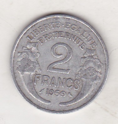 bnk mnd Franta 2 franci 1959