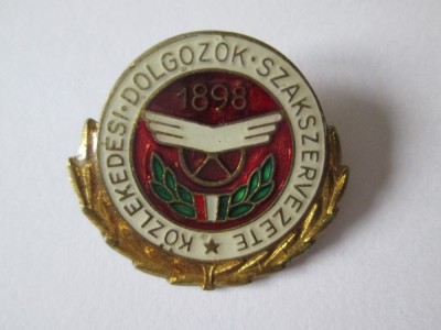 INSIGNA SINDICAT MUNCITORESC UNGARIA ANII 70 foto