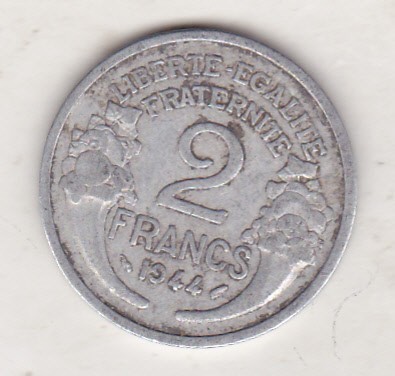 bnk mnd Franta 2 franci 1944