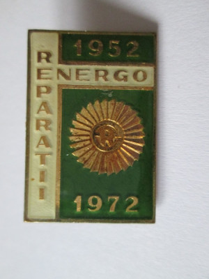 INSIGNA ENERGO REPARATII 1952-1972 foto