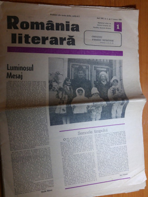 ziarul romania literara 5 ianuarie 1984 ( nr. cu ocazia anului nou ) foto