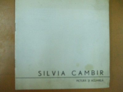Silvia Cambir pictura acuarela catalog expozitie Simeza 1979 Bucuresti foto