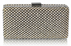 Clutch ivory cu cristale aplicate foto