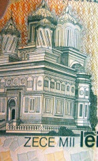 Bancnota 10000 Lei - Romania 1999 UNC *hartie foto
