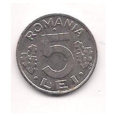 No(4) moneda- ROMANIA- 5 Lei 1993