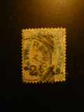 Timbru 2 1/2 As supratipar pe 4 ana si 6 p,stamp. Rangoon , 1891 - India, Stampilat