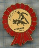 889 NEW INSIGNA - TEMA CANINA - AGILITY -HRANA PEDIGREE PAL -starea care se vede