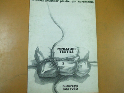 Miniaturi textile album expozitie Bucuresti Eforie 1980 foto