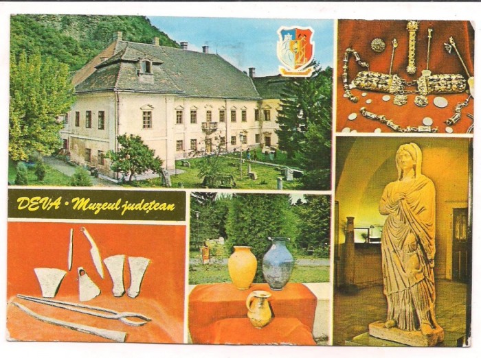 % carte postala(ilustrata)-DEVA-colaj