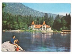 % carte postala(marca fixa)-HARGHITA -Baile Tusnad- Lacul Ciucas