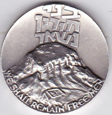 Israel medalie argint 30 gr puritate 935/1000 cetatea MASADA vezi descriere foto