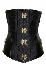 B232 Corset brau vintage accesorizat cu catarame foto