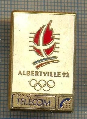 913 NEW INSIGNA -OLIMPICA - ALBERTVILLE&amp;#039;92 -FRANCE TELECOM -starea care se vede foto