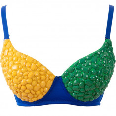 BRA38 Sutien accesorizat cu pietre colorate foto