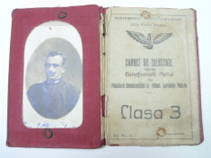 CFR - CARNET DE IDENTITATE PENTRU FUNCTIONARI PUBLICI - CLASA 3 - ANUL 1924 foto