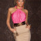 X222-5 Rochie eleganta in doua culori accesorizata in talie