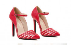 CH2266-3 Pantofi eleganti tip stiletto cu catarama foto