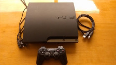 Vand playstation 3 / ps3 slim 320gb modat, maneta, jocuri - GTA V, PES 16.. foto