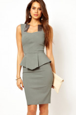 W245 Rochie office cu peplum foto