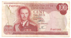 LUXEMBURG 100 FRANCI FRANCS 1970 F foto