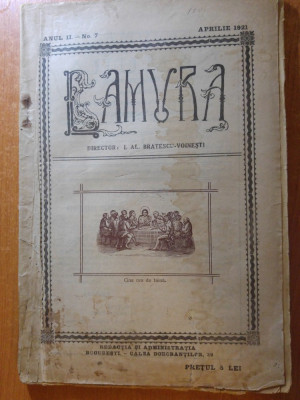 revista lamura aprilie 1921-director ion alexandru bratescu-voinesti foto