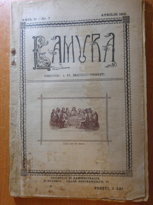 revista lamura aprilie 1921-director ion alexandru bratescu-voinesti