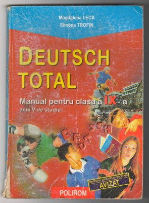 (C6477) MAGDALENA LECA - DEUTSCH TOTAL, MANUAL CLASA A IX-A, ANUL V DE STUDIU foto