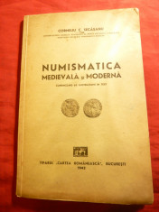 C.C.Secasanu - Numismatica Medievala si Moderna 1942 ,dedicatie si autograf foto