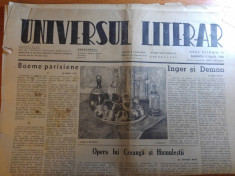 ziarul universul literar 6 apr. 1940-articolul &amp;quot;opera lui creanga si humulestii&amp;quot; foto