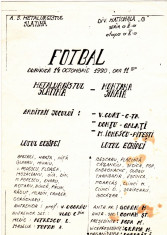 Program meci fotbal METALURGISTUL SLATINA - MONTANA SINAIA (14.10.1990) foto