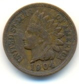 SUA 1 cent 1904 foto