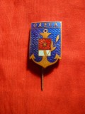 Insigna veche Odessa -anii &#039;50 URSS , metal si email , h= 2,7 cm