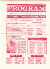 Program meci fotbal AS DROBETA TURNU SEVERIN - SM SLATINA (07.06.1987) foto