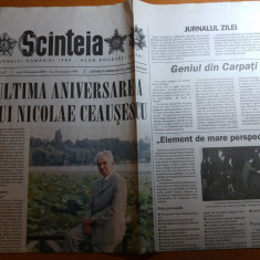 ziarul scanteia 26 ianuarie 2009-cu ocazia zilei de nastere a lui ceausescu
