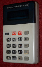 Calculator de Buzunar SPERRY REMINGTON 665 + husa - vintage anii &amp;#039;70 foto