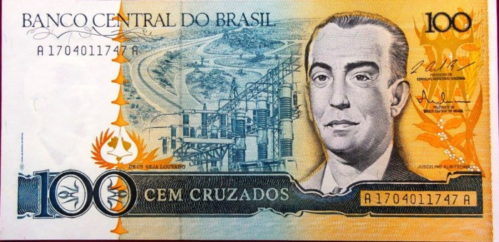 Bancnota 100 CRUZADOS - BRAZILIA, 1987 * Cod 781 = UNC