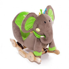 Balansoar cu Roti, KinderKraft, 2 in 1, Elephant Green, Cu Sunete KinderKraft foto