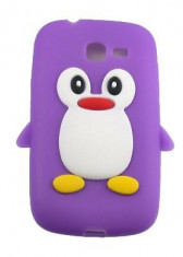 Husa silicon Pinguin Samsung S7390 Galaxy trend lite mov foto