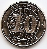 Zimbabwe 10 Centi 2014 -(Bond Coin) 20 mm, KM-New UNC !!! foto