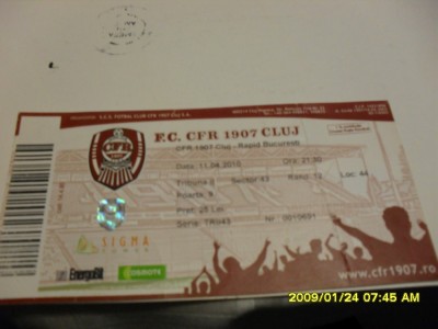 Bilet CFR Cluj - Rapid foto