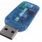 Placa sunet pe USB 2.0, 3D Audio USB Sound Card Adapter Virtual 5.1 ch