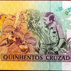 Bancnota 500 CRUZEIROS (CRUZADOS NOVOS) - BRAZILIA, anul 1990 * Cod 777 B = UNC