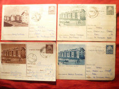 Set 4 Carti Postale - Orasul Stalin -Brasov -Cartiere Muncitoresti 1955-1956 foto